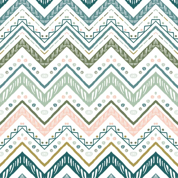 Een naadloos etnisch zigzag chevron vector patroon — Stockvector