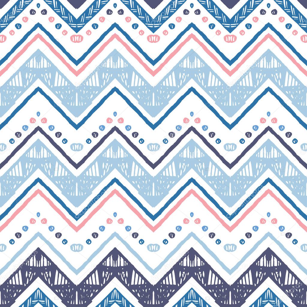 A seamless ethnic zigzag chevron vector pattern