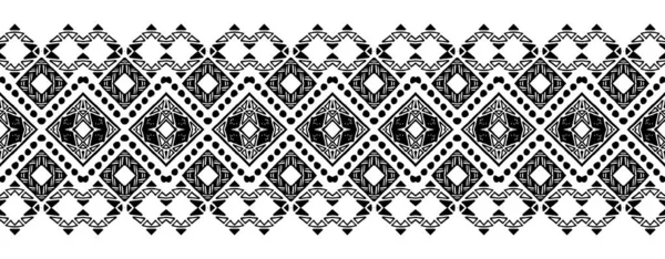 Ikat nahtloses Muster. Stammeskunst. Chevron — Stockvektor