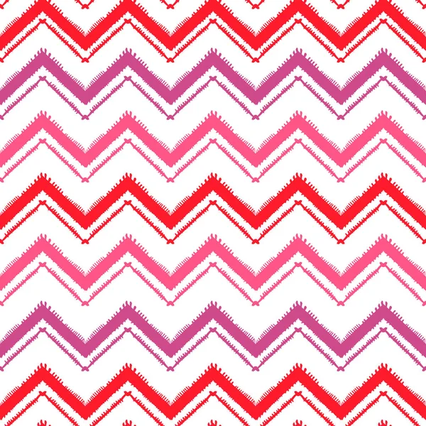 Abstract vector colorful coral zigzag line pattern — Stock Vector