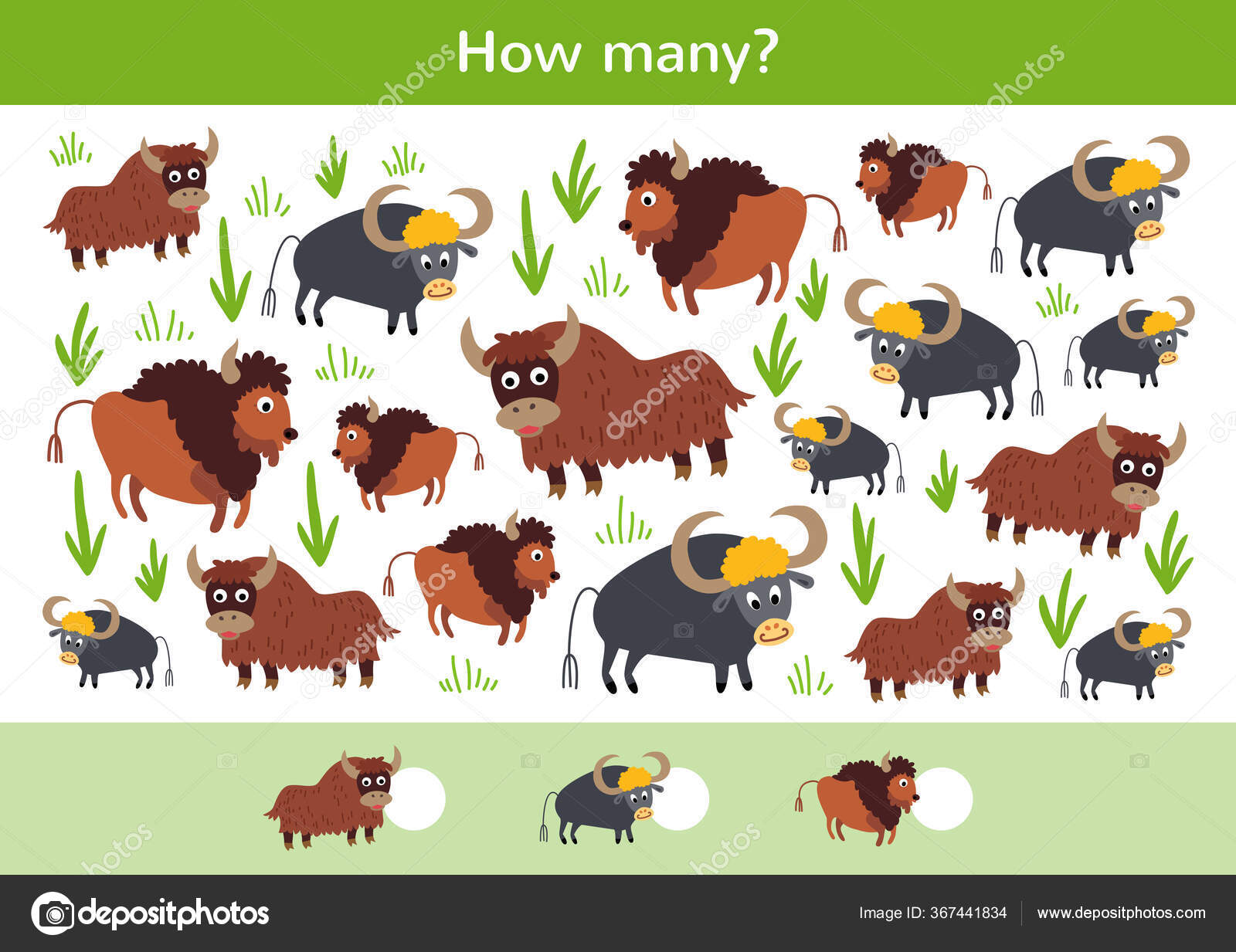 Counting children game of a cartoon bulls. Stock Vector Image by ©PictuLandra #367441834 Counting children game of a cartoon bulls. Stock Vector Image by ©PictuLandra #367441834