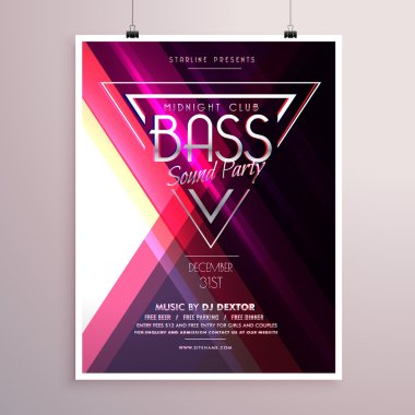 yaratıcı müzik parti el ilanı poster olay davet şablonu