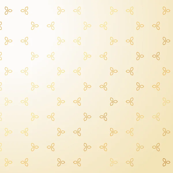 Söt gyllene små blommor dekoration pattern — Stock vektor