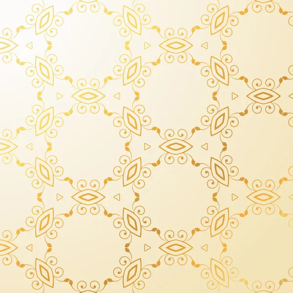 Luxe gouden florale decoratie achtergrond — Stockvector