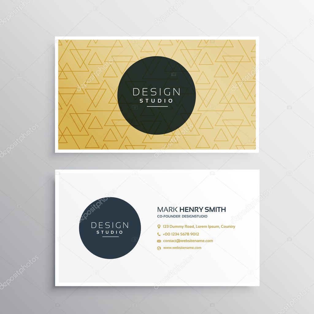 business card template in minimal shape