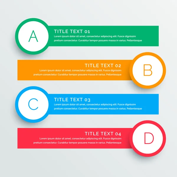 Infographics βήματα πανό πρότυπο — Διανυσματικό Αρχείο