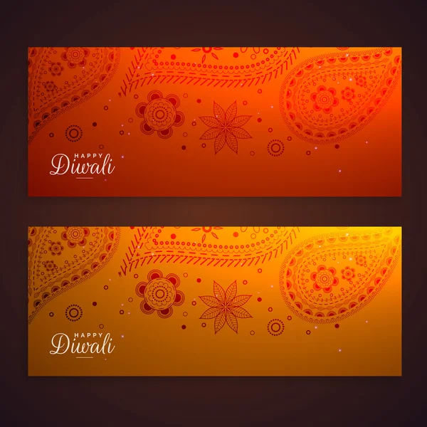 beautiful paisley banners for diwali festival
