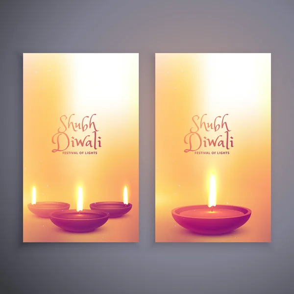 two vertical diwali festival banners