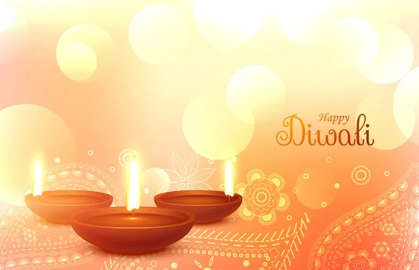 Gyönyörű diwali paisley art háttérkép — Stock Vector