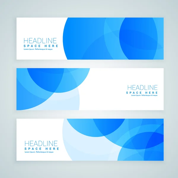 Blu business banner set — Vettoriale Stock