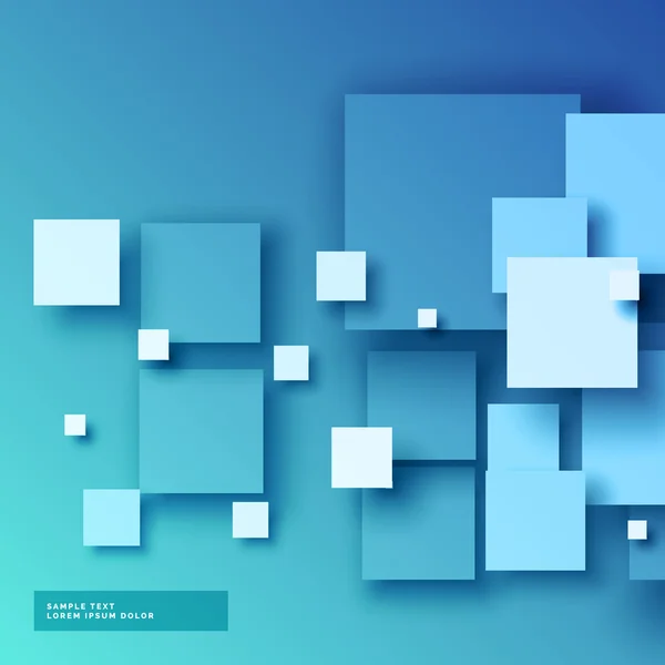 Синій фон 3d квадратів — стоковий вектор