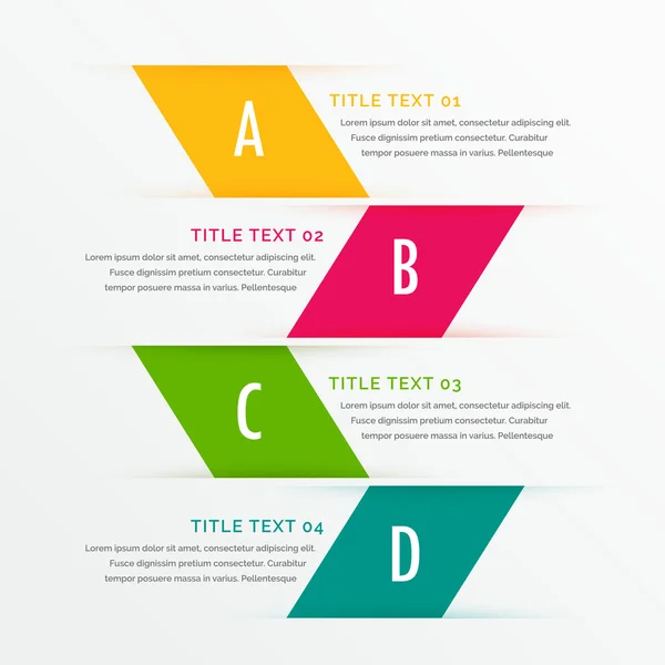 Étapes commerciales infographiques avec espace pour vos données — Image vectorielle