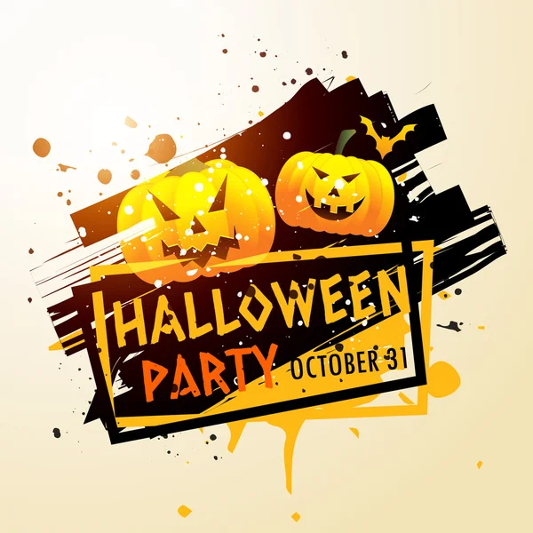 Cartaz feliz festa de Halloween — Vetor de Stock