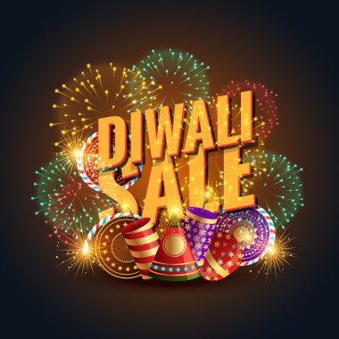 Diwali Satılık afiş fiş kraker ve havai fişek ile