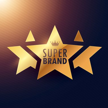 Terfin için süper marka üç yıldız altın etiket