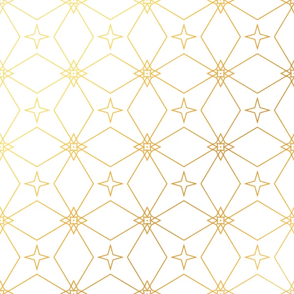 Abstract geometric golden pattern background. Seamless golden ba — ストックベクタ