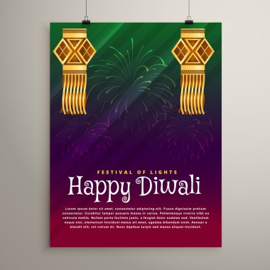 güzel diwali Festivali arka lambalar asma