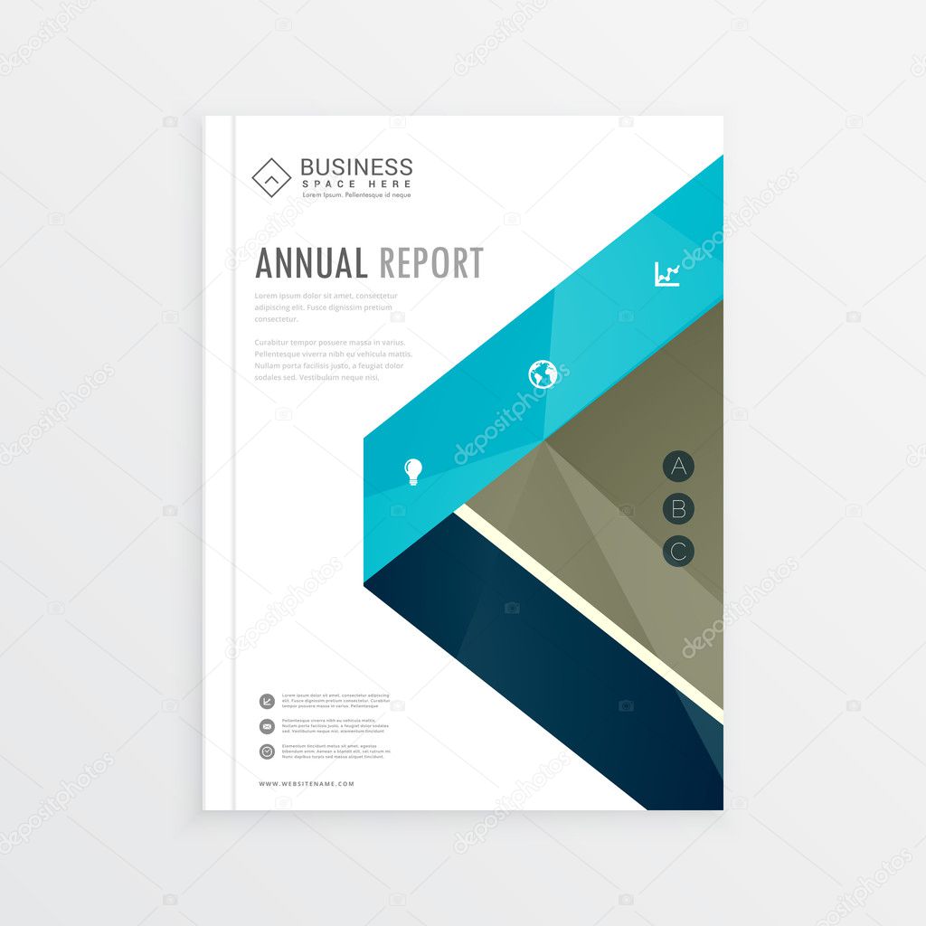 business identity cover page brochure design with abstract shape