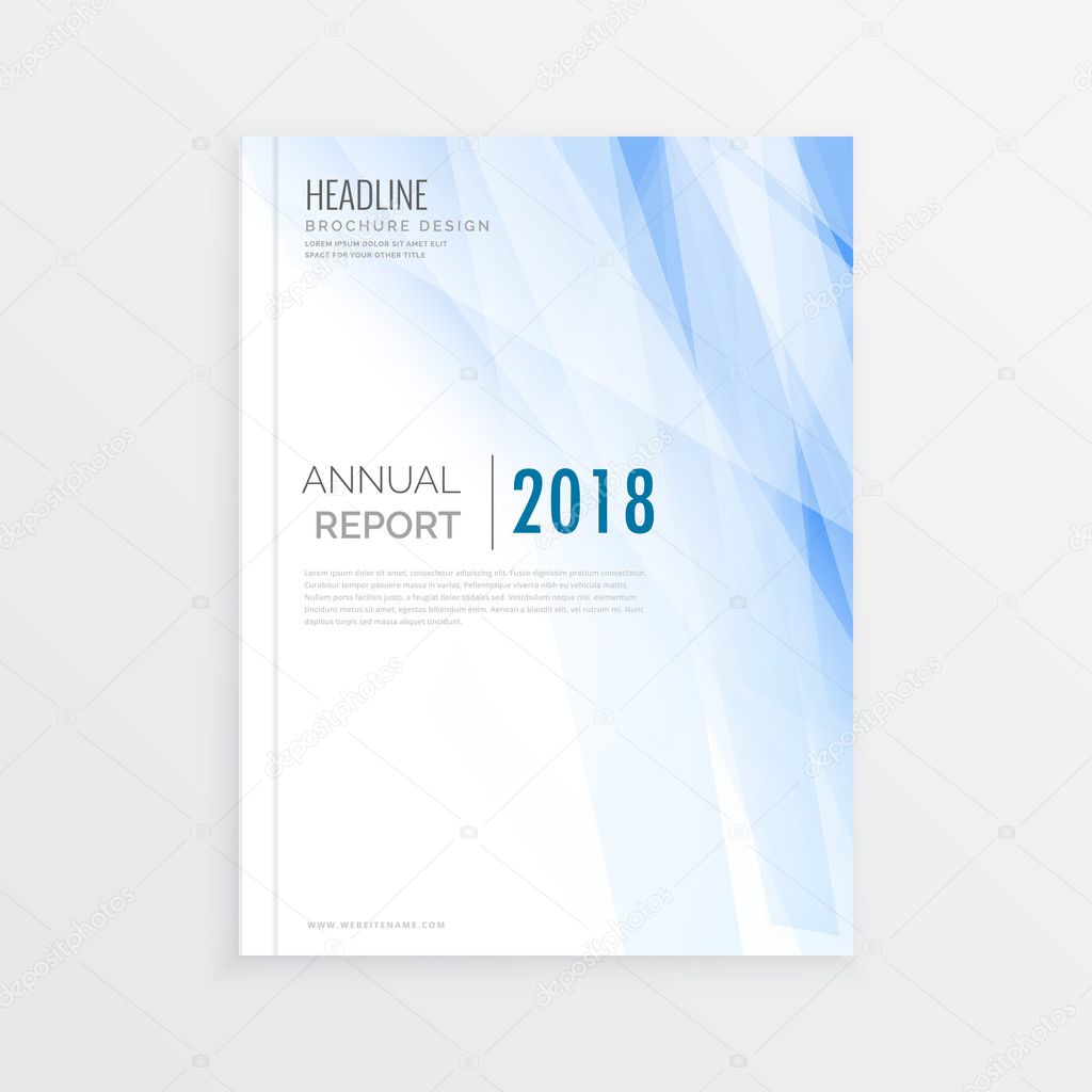 Brochure design template, annual report cover, magazine page des With Report Front Page Template