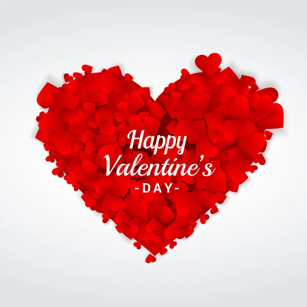 Día de San Valentín saludo corazón — Vector de stock