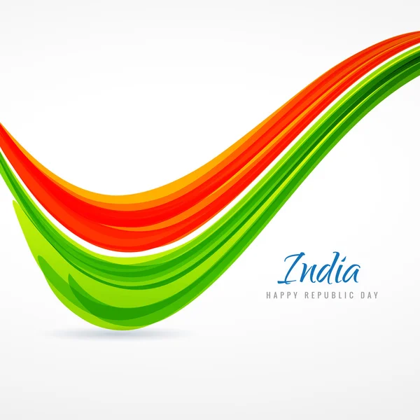 Ilustração vetor indiana onda tricolor — Vetor de Stock