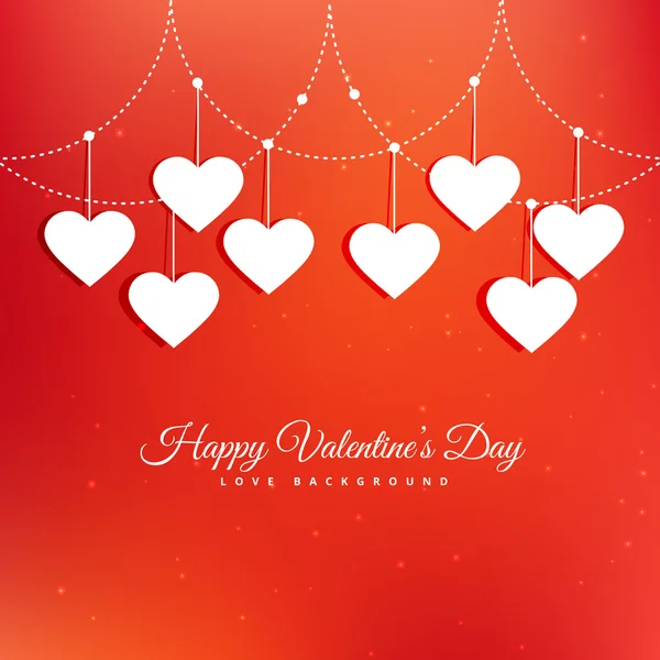 happy valentines day greeting with hearts