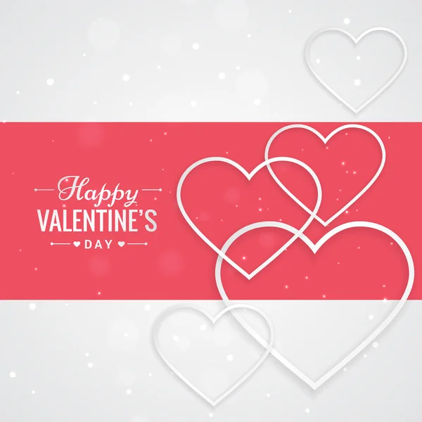 Valentinstag-Gruß mit Herz — Stockvektor