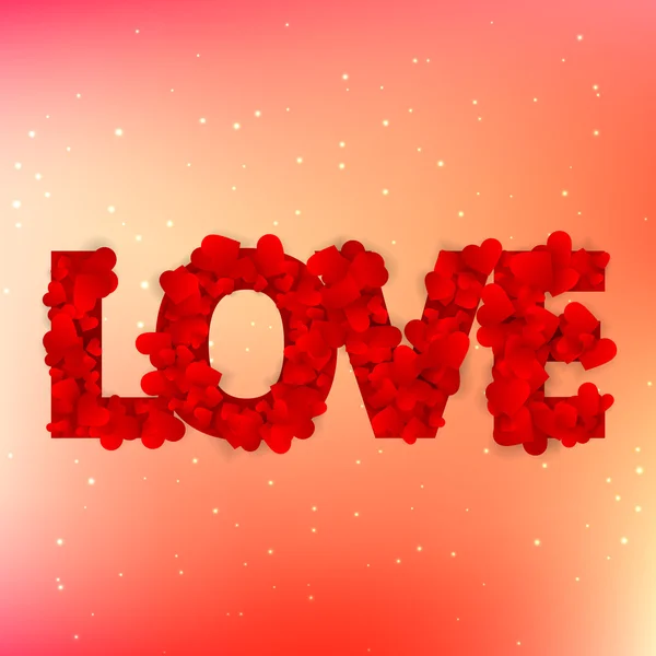 love text written with hearts