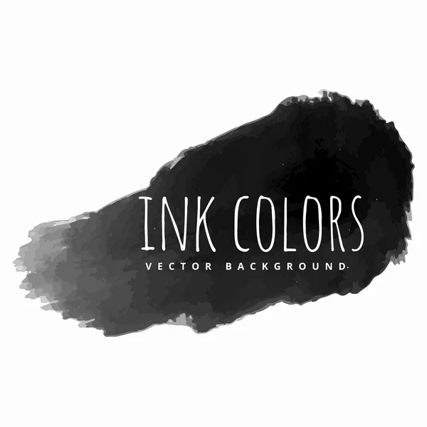 Pinceladas de tinta negra — Vector de stock