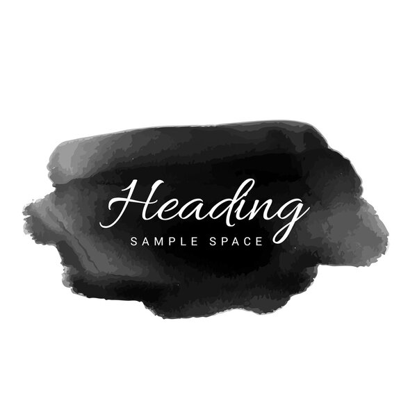 Пятно черной акварельной краски
