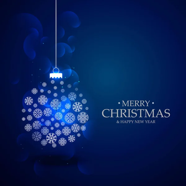 beautiful blue background with christmas festival ball made with