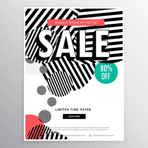 Erstaunliche Verkauf Broschüre Vorlage mit abstrakten Kreisen Linien Form — Stockvektor