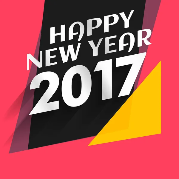 modern new year 2017 background with flat colors