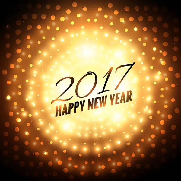 2017 nouvelle année fête fond de célébration avec lumière dorée eff — Image vectorielle