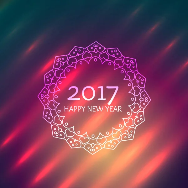 2017 new year background with mandala decoration