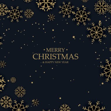 şaşırtıcı altın kar tanesi üzerinde koyu arka plan illüstrasyon