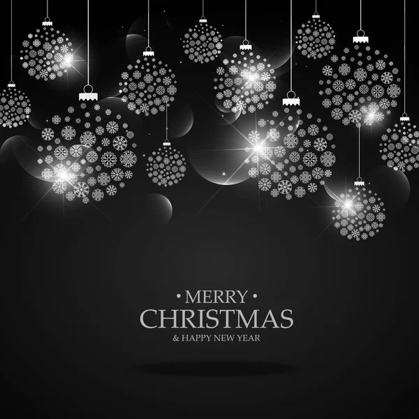 Noel Festivali topları ile yapılan asma siyah arka plan