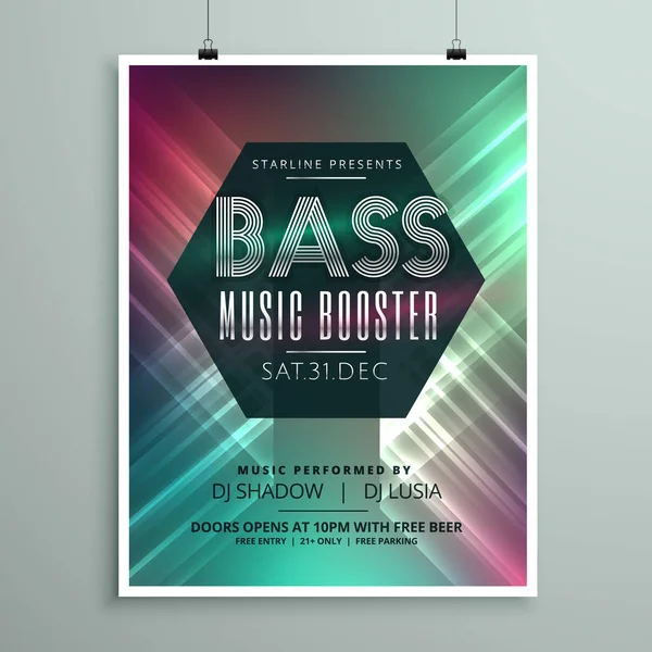 stylish music party event flyer brochure template for your event