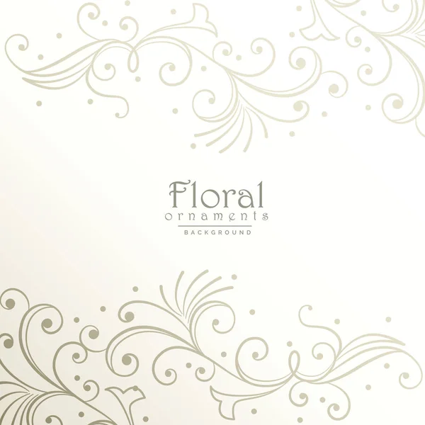 Elegante decoración floral fondo diseño — Vector de stock