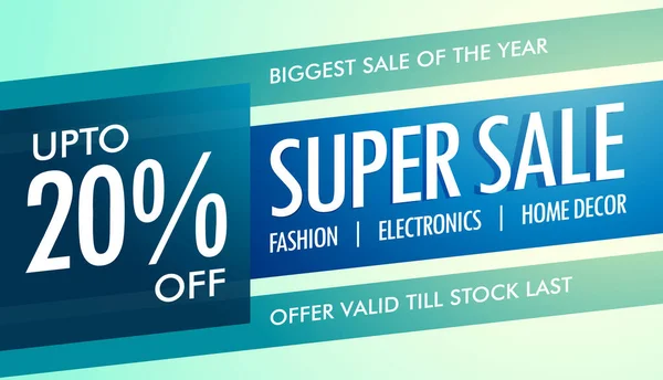Super sale banner template for your promotion — стоковый вектор