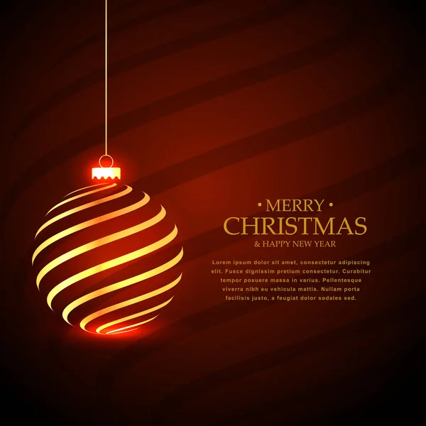 golden hanging christmas ball design for holiday season