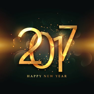 2017 ile parlak arka plan yazı altın