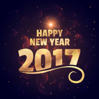 mutlu yeni yıl 2017 metin ile mor arka plan