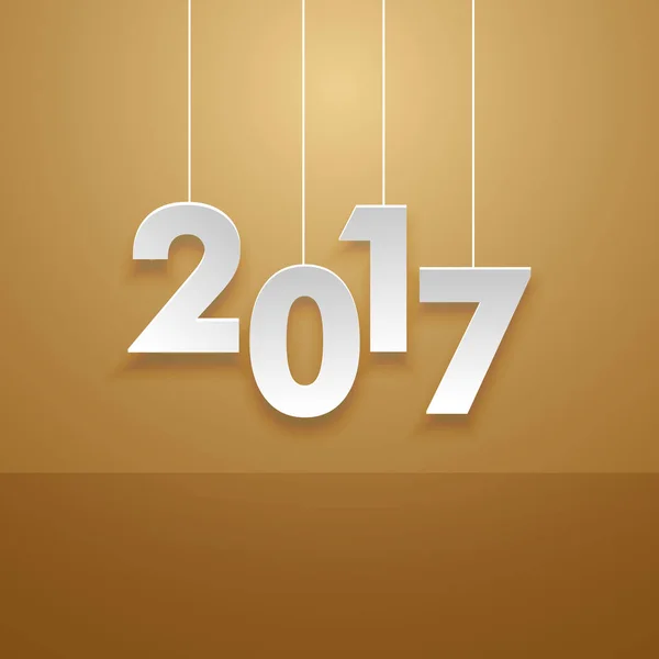 hanging 2017 text in minimal style card