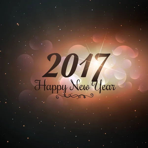 2017 Новый год текст написан в стиле вселенной фоне — стоковый вектор