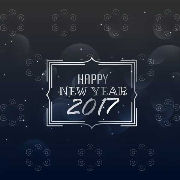 С Новым годом 2017 шаблон поздравительной открытки — стоковый вектор