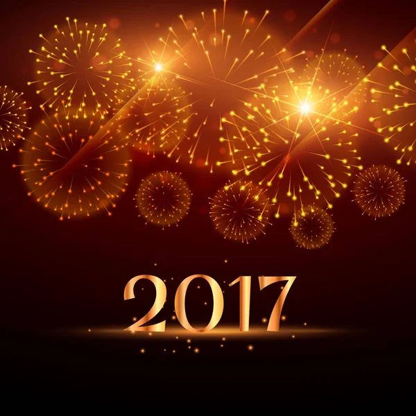 Фейерверки для счастливого Нового 2017 года — стоковый вектор