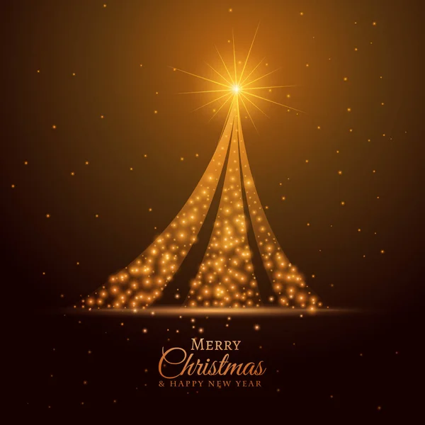 golden sparkle christmas tree design background