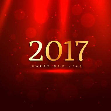 kırmızı arka plan ile altın 2017 metin