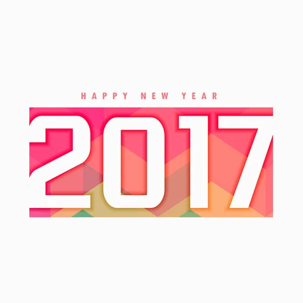 2017 Новый год текст стиль с красочным фоном — стоковый вектор